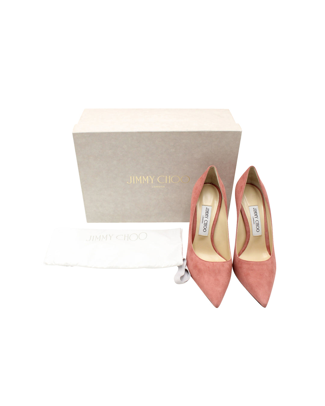 Jimmy Choo Love Pumps In Pink Suede | ShopSimon