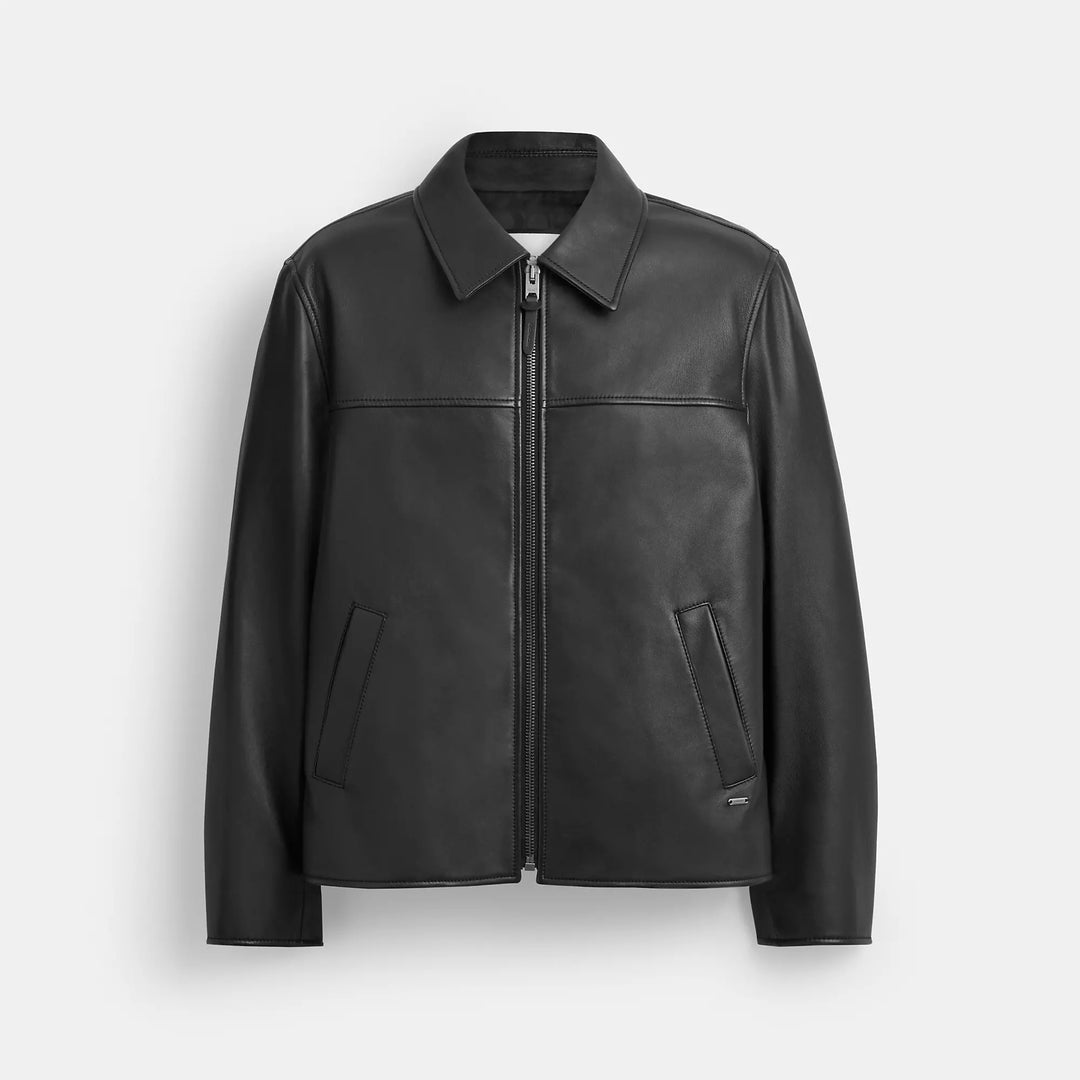 ジャケット・アウター Time is on LEATHER COACH JACKET size2 92b07c0bf19941d88d225db3e84486