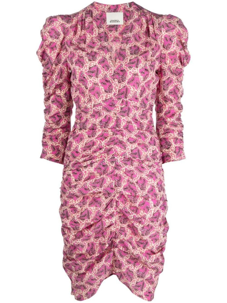 オールインワン・サロペット Isabel Marant Celina Graphic-Print Dress ISABEL MARANT Celina floral-print Silk Dress | Black