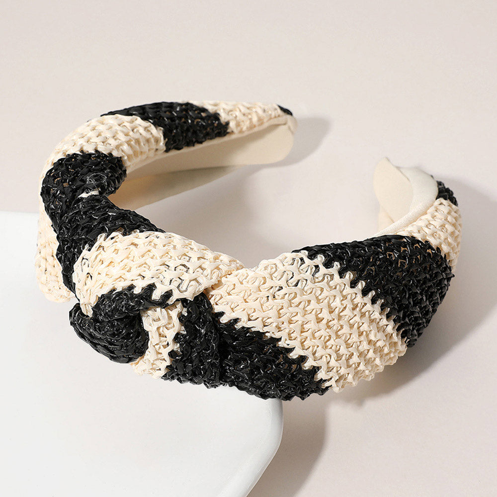 FASHNZFAB Raffia Knot Headband 2