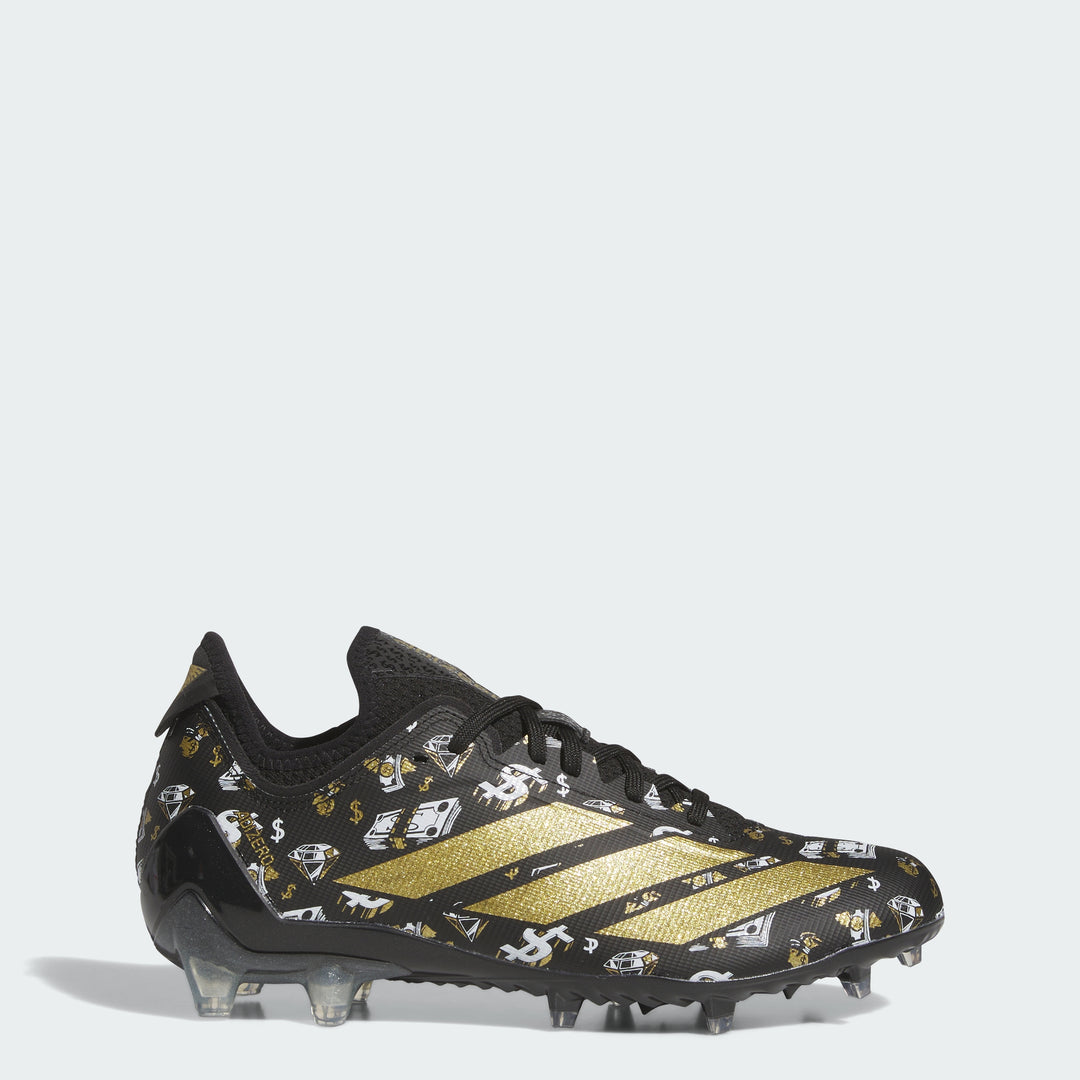 Adidas Adizero Electric Plus Football Cleats Black Gold Floral Men US 14 NWT adidas Adizero Electric.1 II Play Money Football Cleats  main image 3