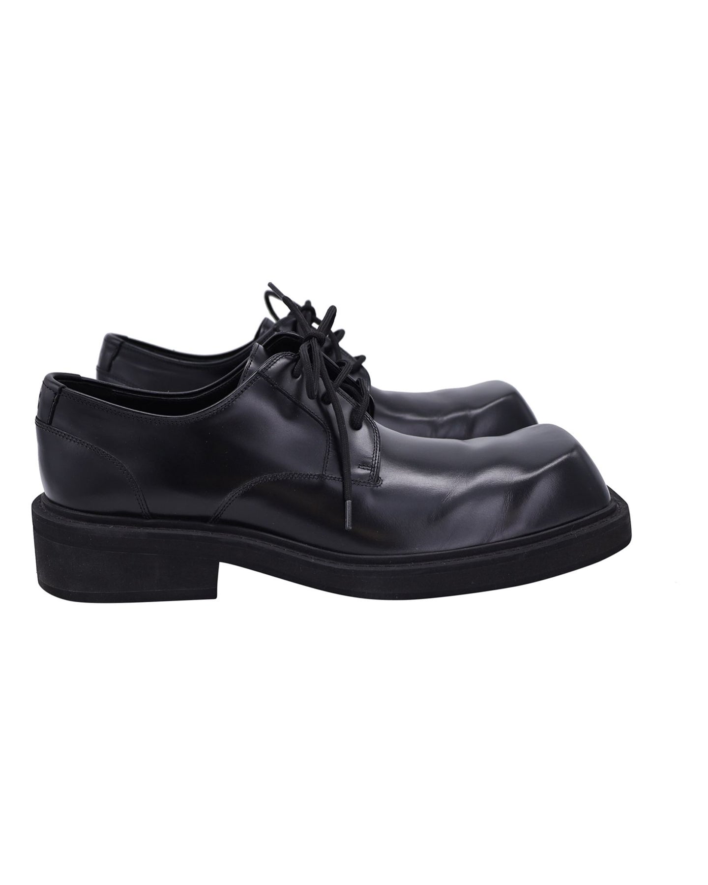 Balenciaga Inspector 40mm Derby In Black Leather | ShopSimon