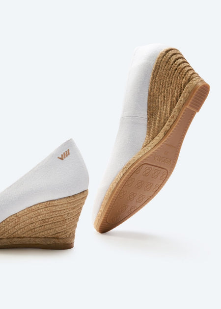 Viscata Roses Limited Edition Canvas V Cut Espadrille Wedges | ShopSimon