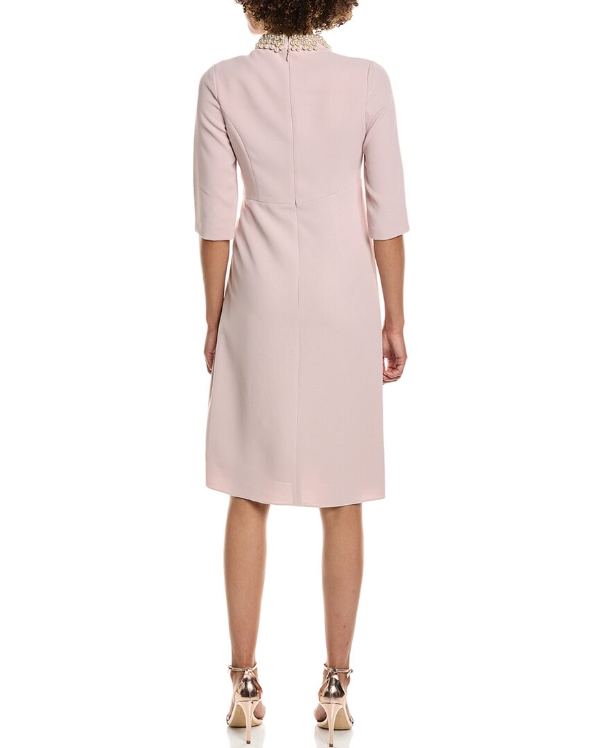 Teri Jon by Rickie Freeman Stretch Crepe Pearl Midi Dress ShopSimon