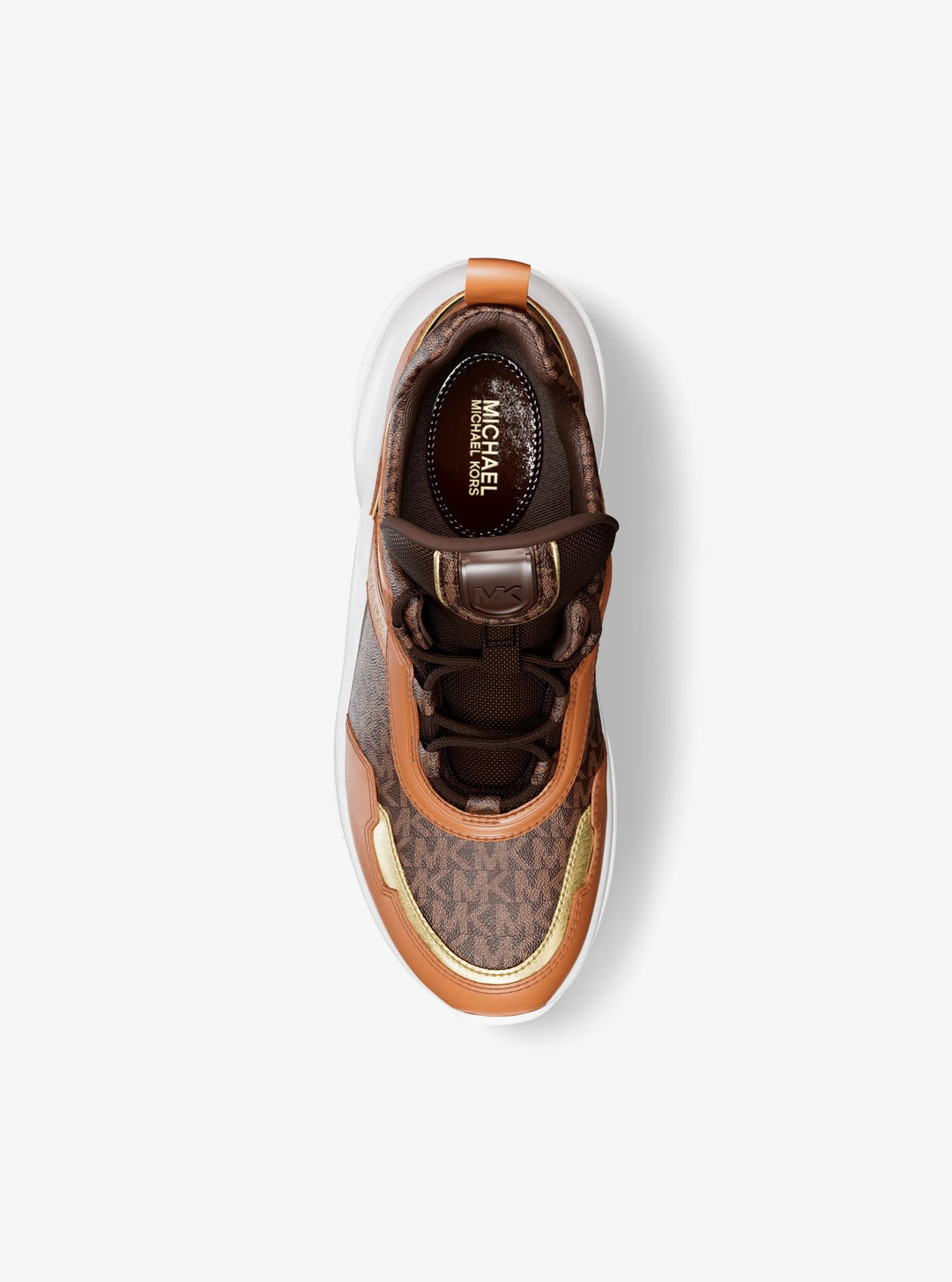 Michael Kors Outlet Olympia Signature Logo Trainer | ShopSimon