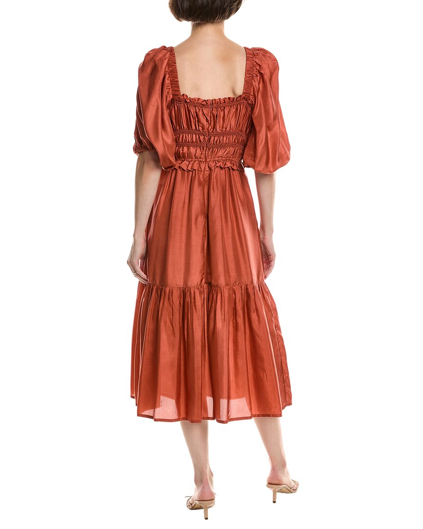 tahari asl metallic jacquard midi dress Sea Ny Kyle Silk Midi Dress