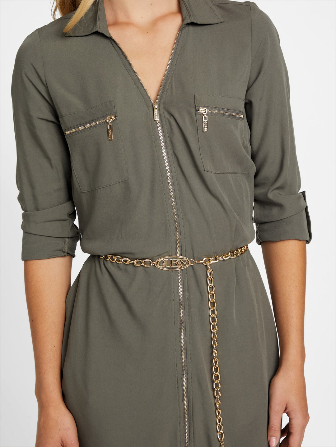 Guess Factory Elina Belted Dress | ShopSimon