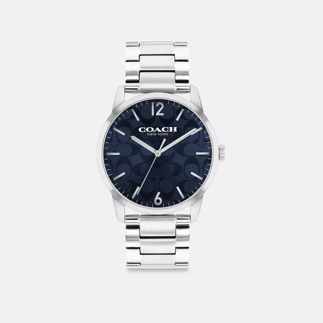 Authentic Coach Blue Jelly watch Coach Perry Floral Blue Dial Blue Leather Strap Watch for Women main image 4