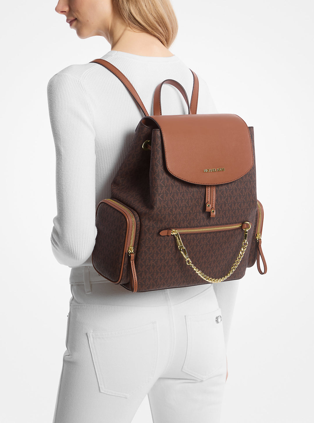 Michael Kors Outlet Jet Set Large Logo Backpack | ShopSimon display picture 1