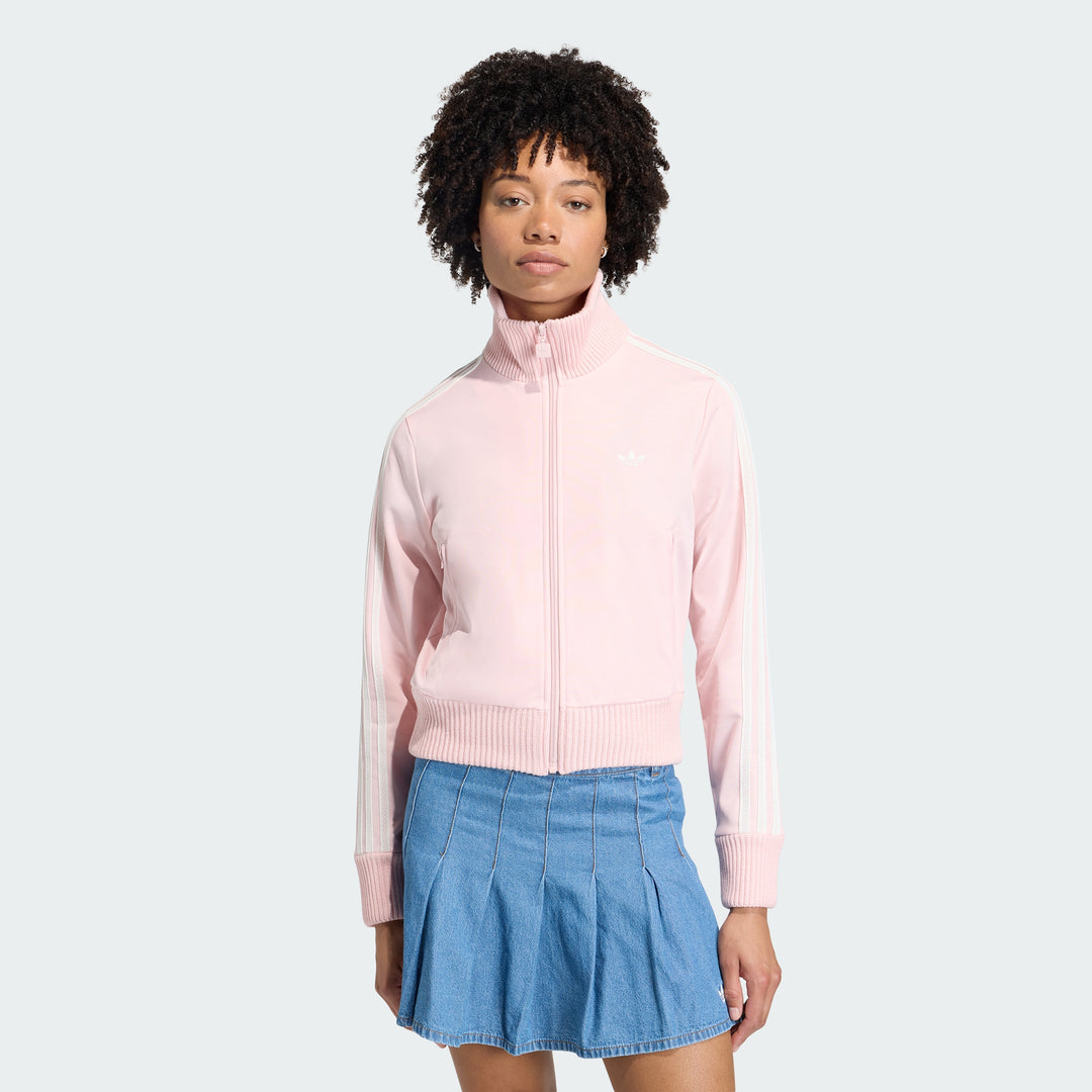 adidas Women's Firebird Track Top With Knitted Crochet Details