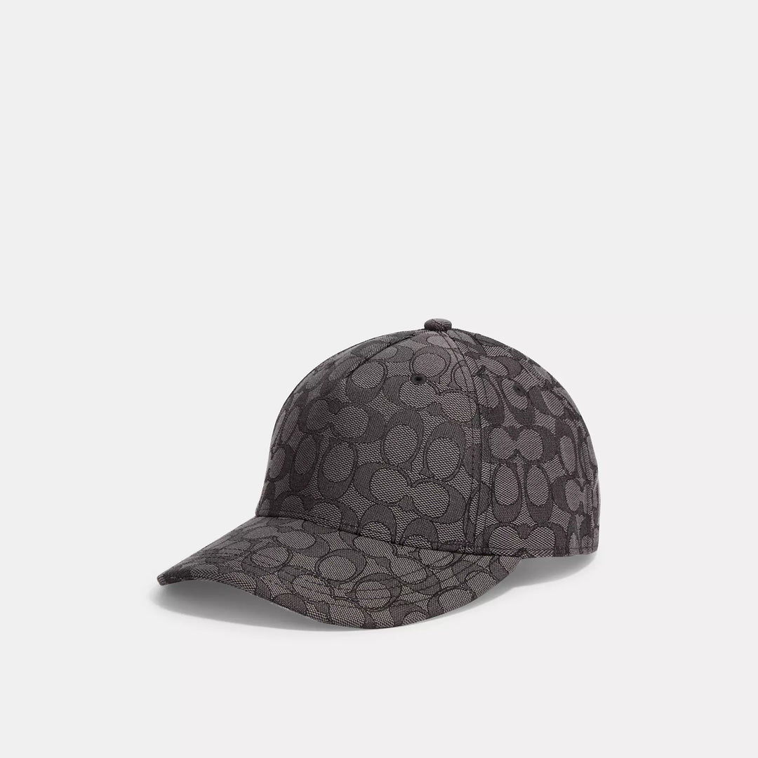 COACH グレー ロゴ キャップ Coach Outlet Signature Jacquard Baseball Hat | ShopSimon