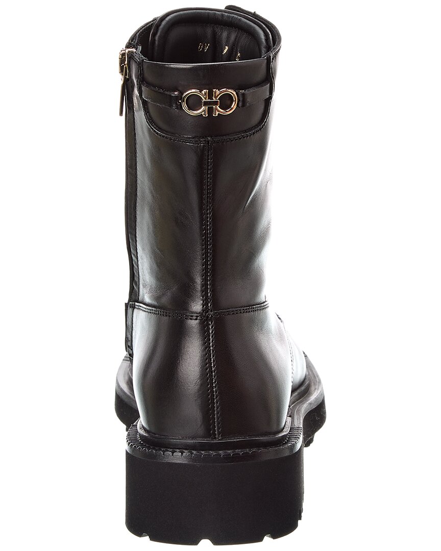 ブーツその他 FERRAGAMO BOOTS (01I761774780 NERONERONERO) Salvatore Ferragamo Ferragamo Nono Leather Bootie | ShopSimon