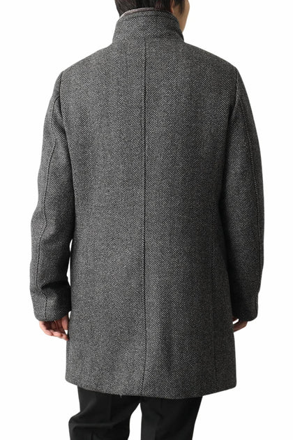 MooRER Bond Button-Fastening Coat In Antracite | ShopSimon