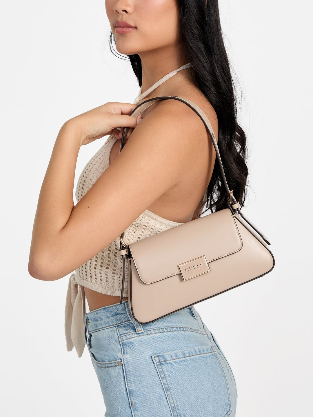 Guess Factory Pentley Fold-Over Shoulder Bag | ShopSimon