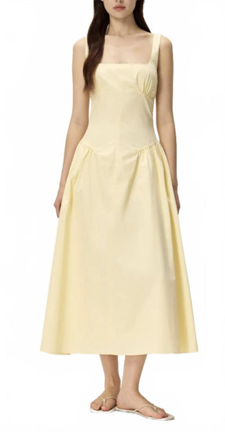 Elodie the Label Calista Dress In Butter | ShopSimon