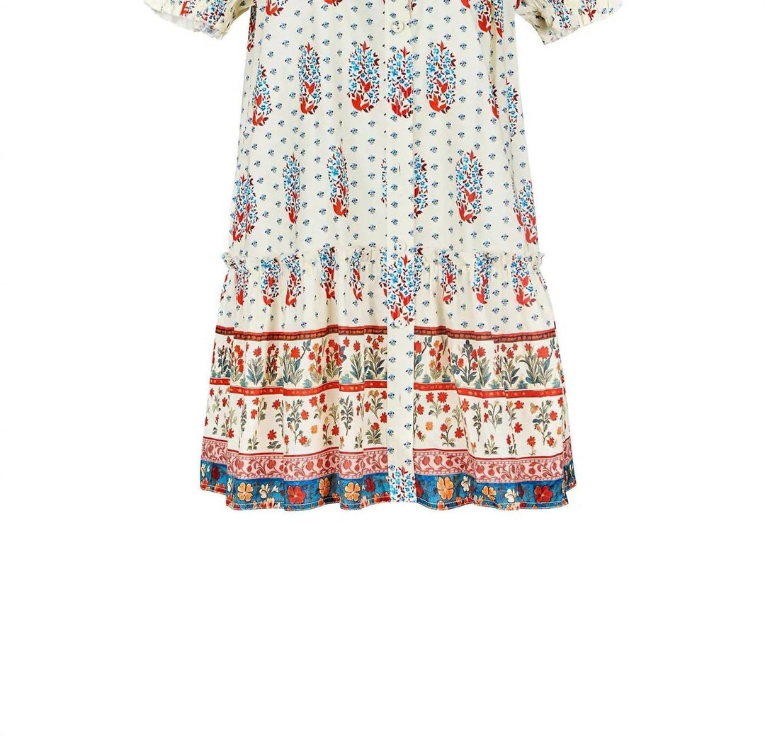 hunter bell drifter mini dress HUNTER BELL Drifter Mini Dress In Fall Floral Cream