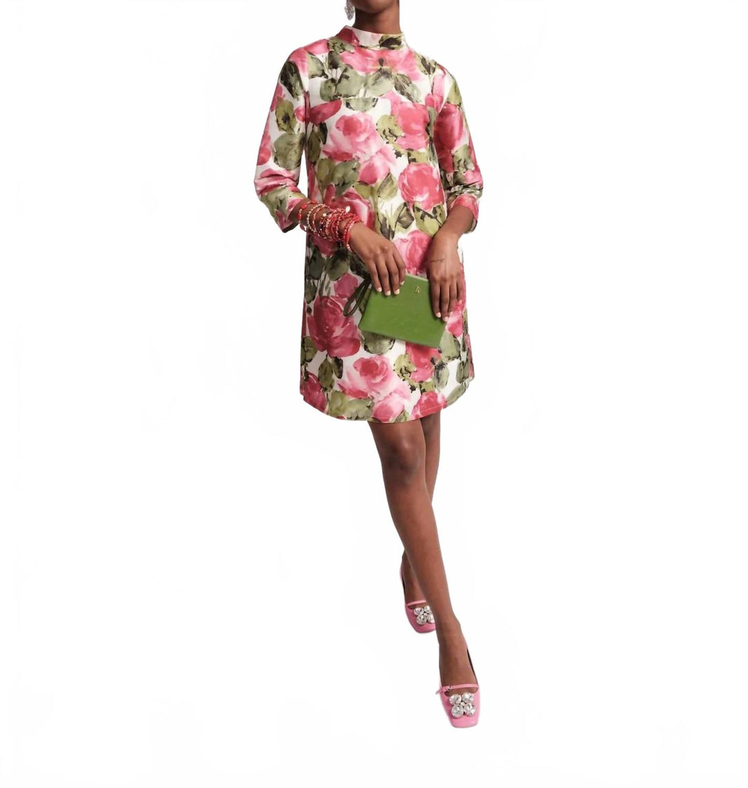 frances valentine diplomat mini dress FRANCES VALENTINE Diplomat Mini Dress In Pink/multi