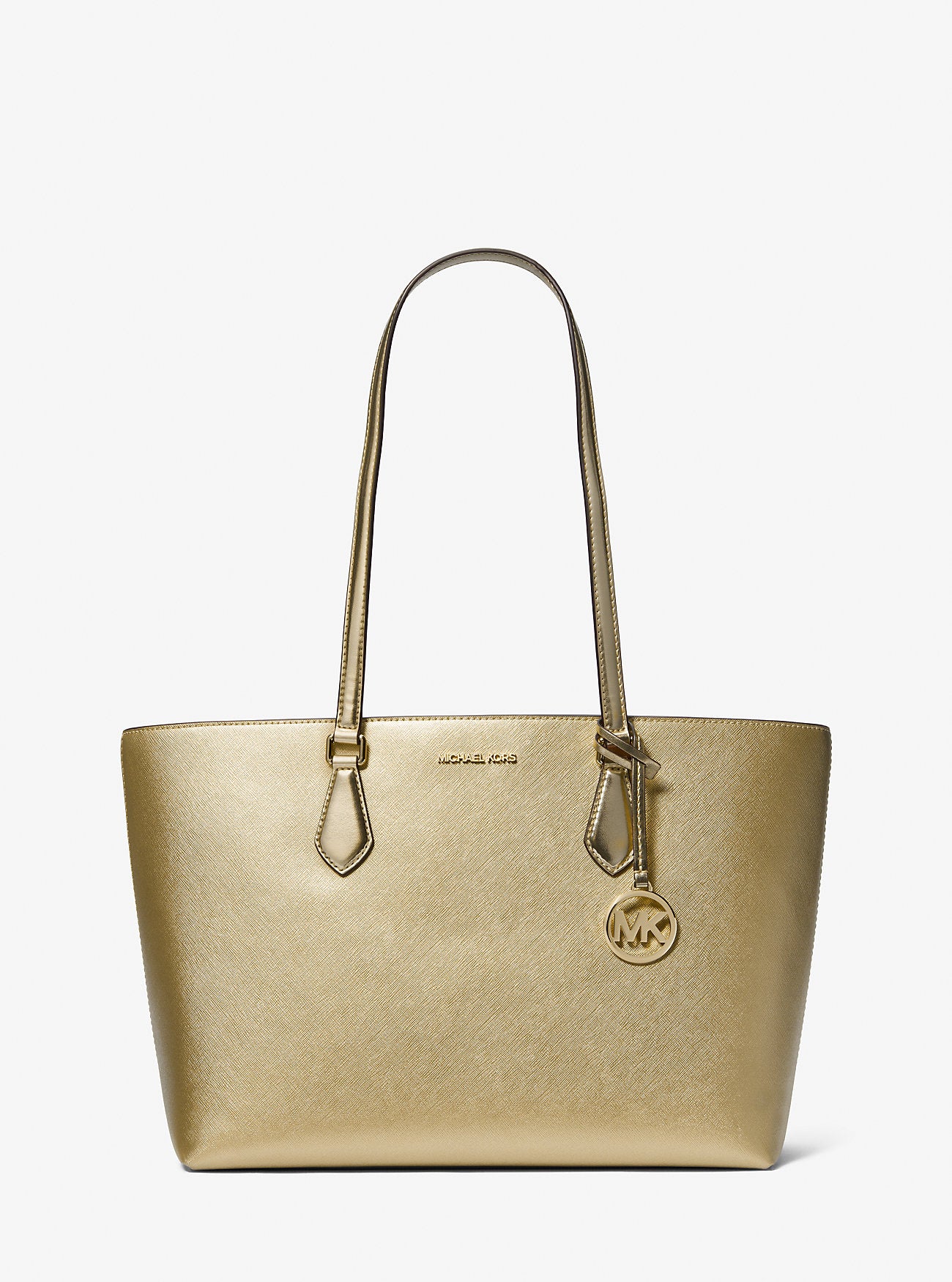 Michael Kors Outlet Sheila Large Metallic Tote Bag (Pale Gold)
