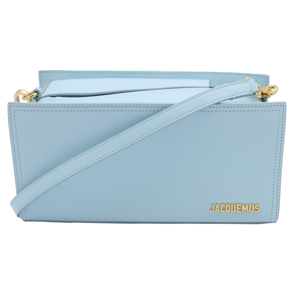 Jacquemus Le Rectangle Shoulder Bag In Light Blue Leather ShopSimon