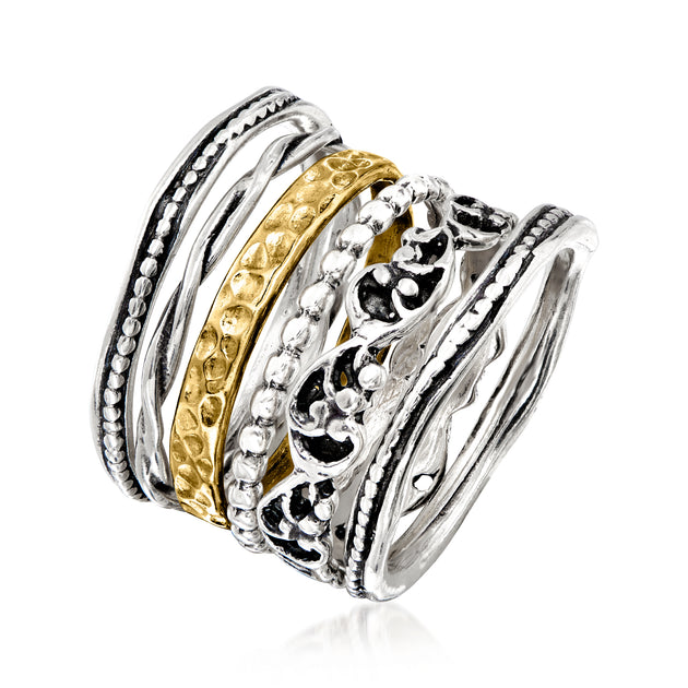 Ross-Simons Sterling Silver And 18kt Gold Over Sterling Jewelry Set: 6 ...