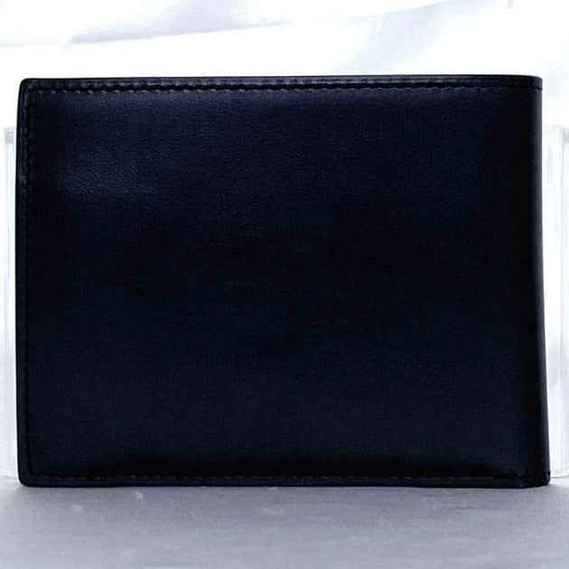 Dunhill Luxurious Black Saffiano Leather Long Bi-Fold Wallet, NEW Condition