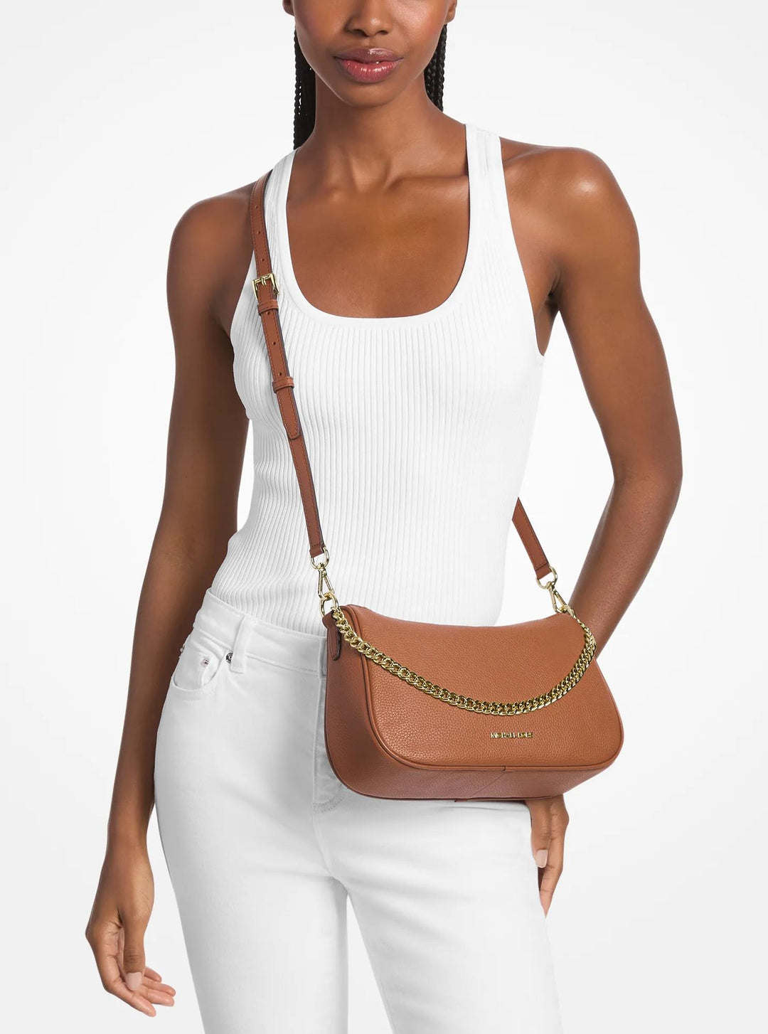 Michael Kors Outlet Carmela Medium Pebbled Leather Convertible