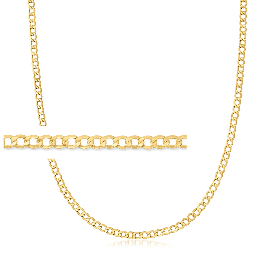 Ross-Simons 4.3mm 14kt Yellow Gold Curb-link Necklace | ShopSimon