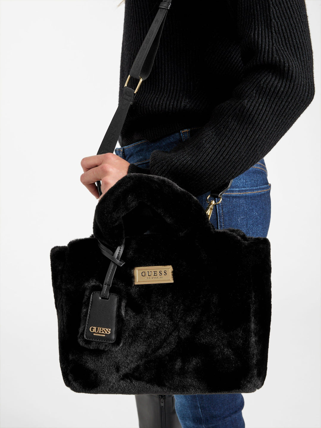 Guess Factory Vanna Fur Tote | ShopSimon