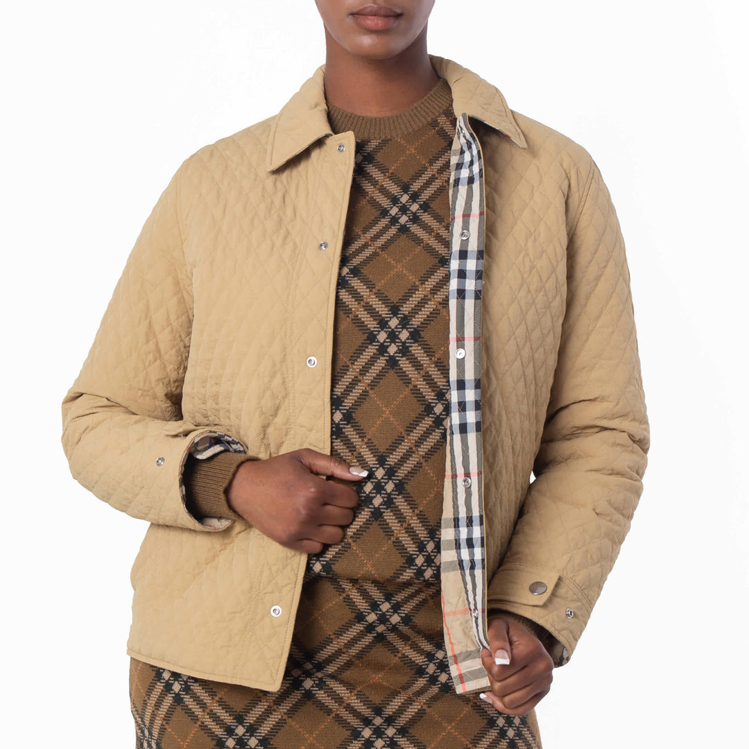 Burberry Reversible Quilted Check Nylon Jacket | ShopSimon