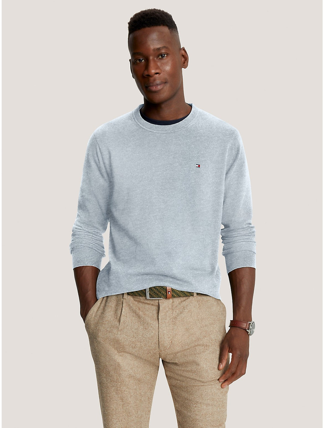 Tommy Hilfiger Men's Flag Logo Crewneck Sweater | ShopSimon