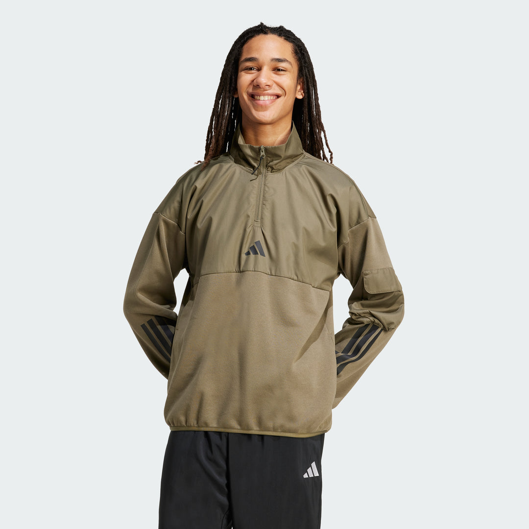 adidas Men's City Tech Utility Half-zip Sweatshirt | ShopSimon