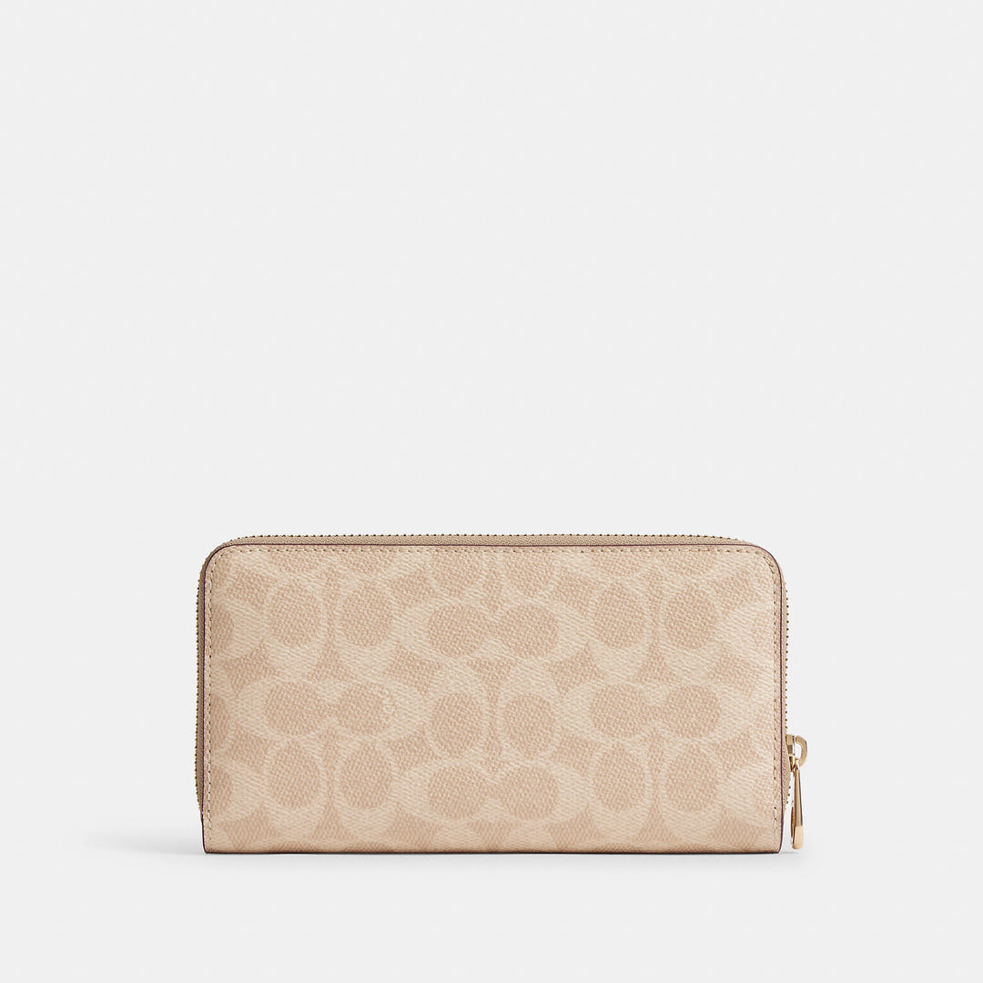 Coach Outlet Long Zip Around Wallet In Signature Canvas | ShopSimon