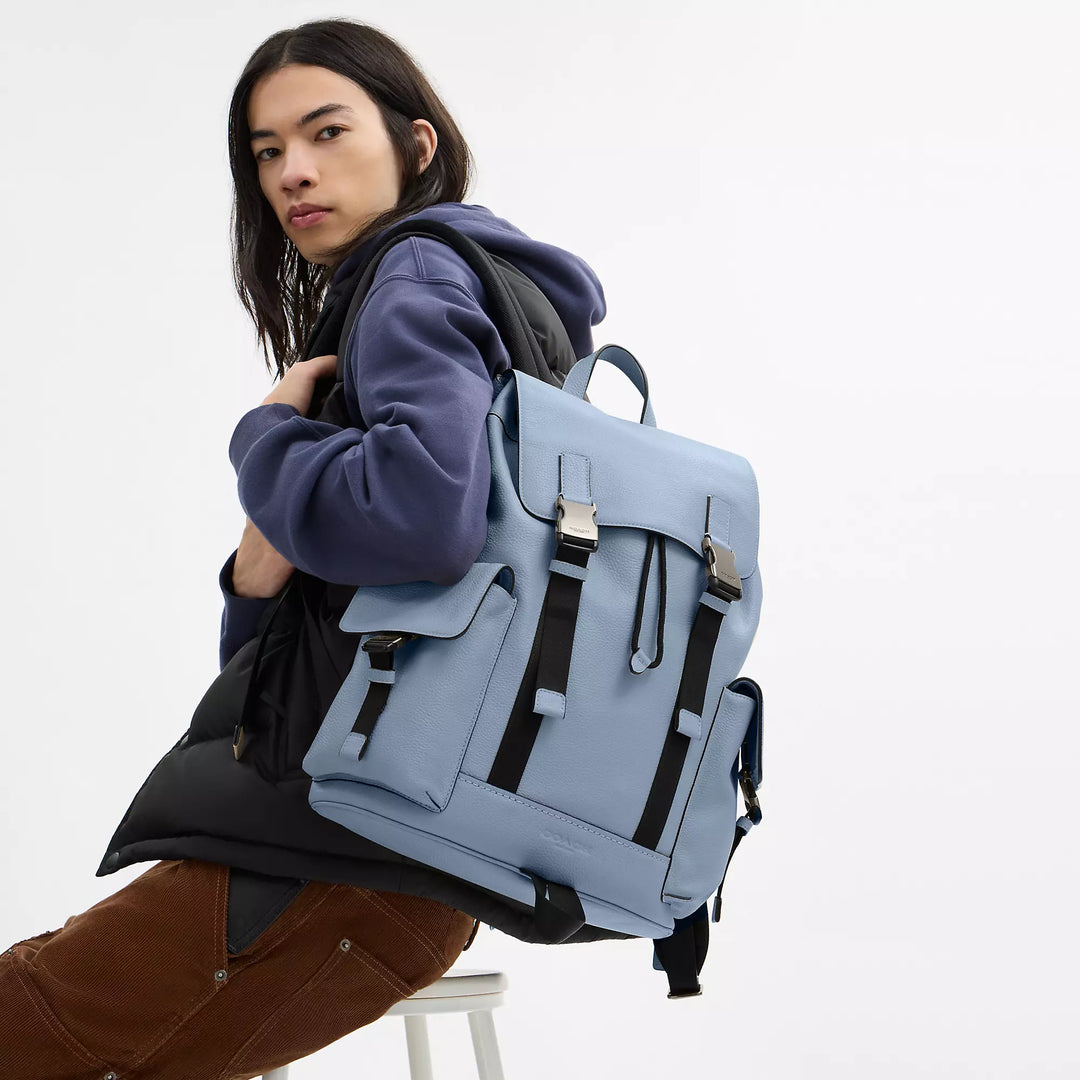 bleecker backpack in sport calf leather Coach Outlet Clark Backpack
