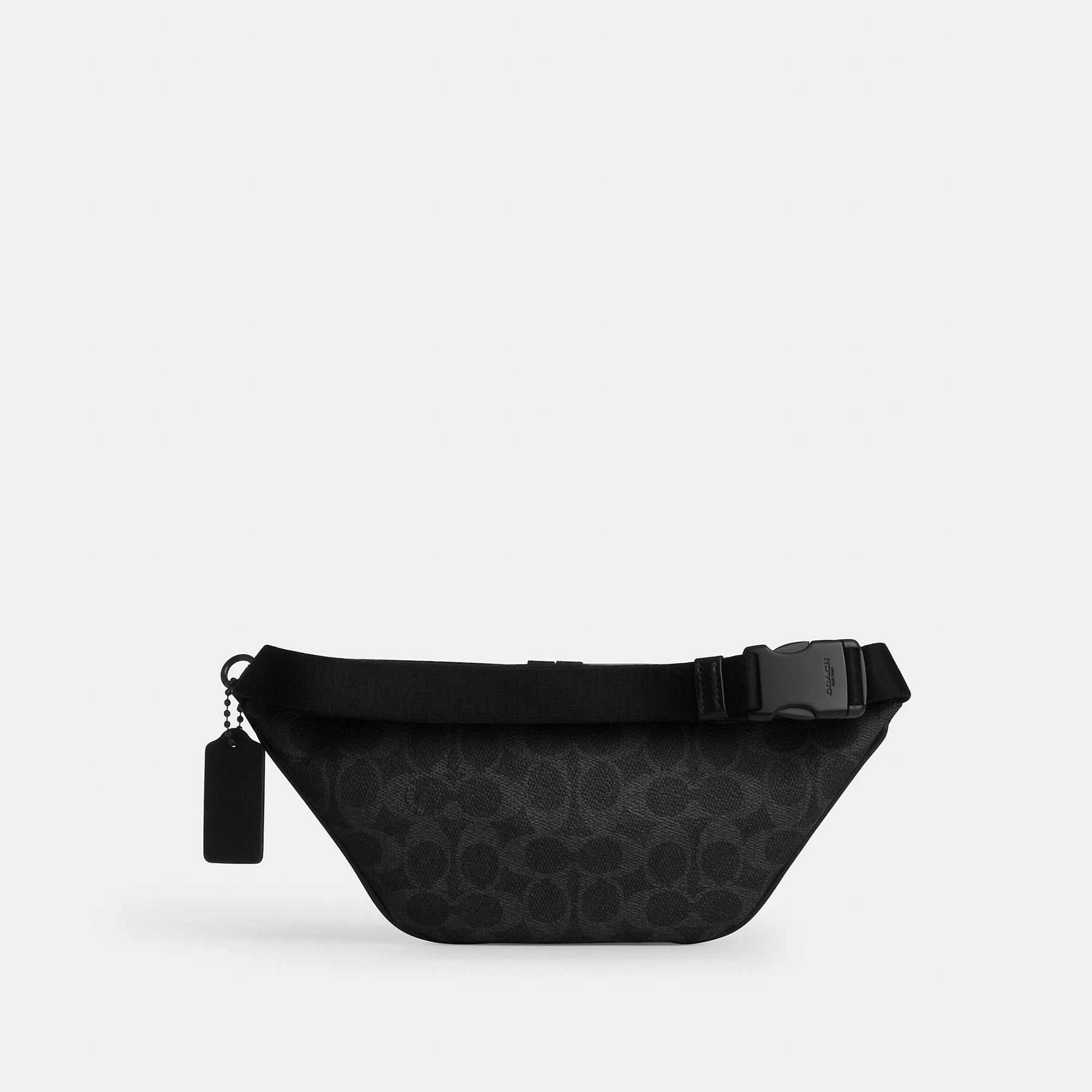 Coach Signature Canvas Belt Coach - Brandclub - COACH 40 mm Sculpted C Belt Black  main image 3