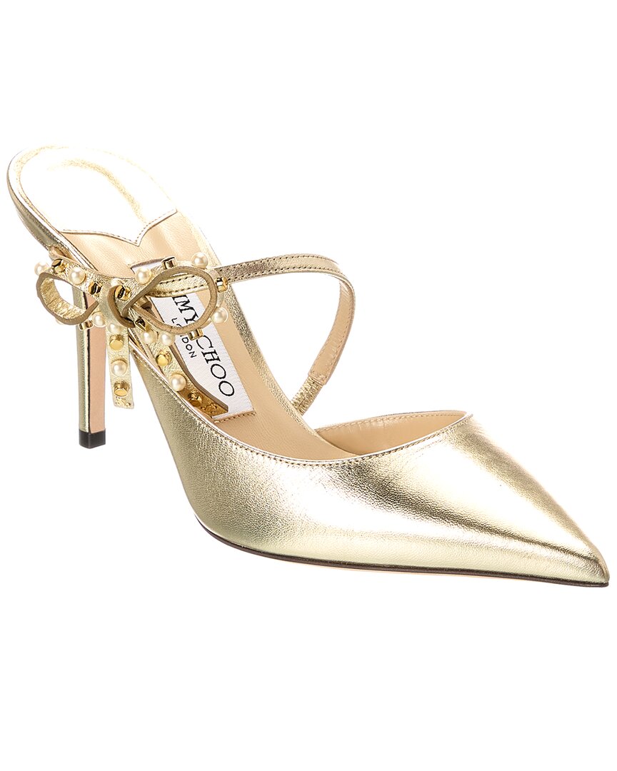 Jimmy Choo Kilia 85 Leather Mule | ShopSimon