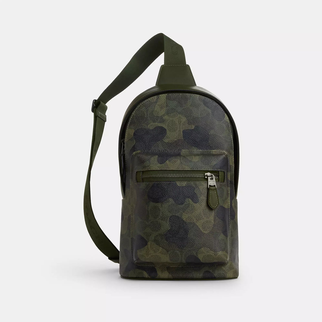 coach charles sling backpack Coach Outlet West Pack In Signature Camo Print