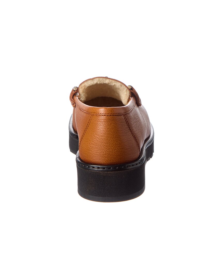 Salvatore Ferragamo Ferragamo Rolo Lug Leather & Shearling Loafer