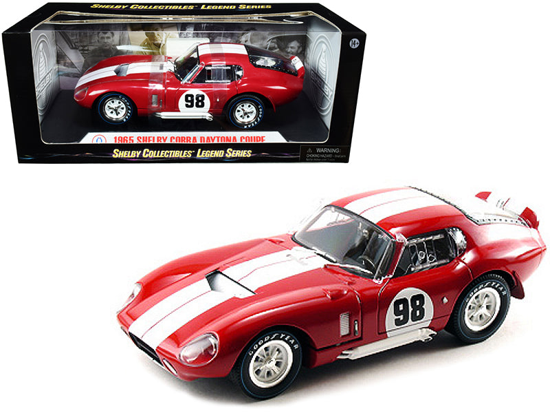 Shelby Collectibles 1965 Shelby Cobra Daytona Coupe #98 Red With White  Stripes 1/18 Diecast Model Car By | ShopSimon