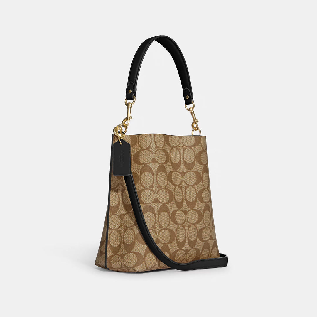 Coach Outlet Mollie Bucket Bag 22 In Signature Canvas | ShopSimon Coach Outlet Mollie Bucket Bag 22 In Signature Canvas | ShopSimon