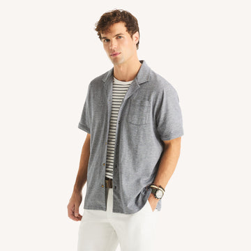 Nautica Men's Classic Fit Button-Front Polo