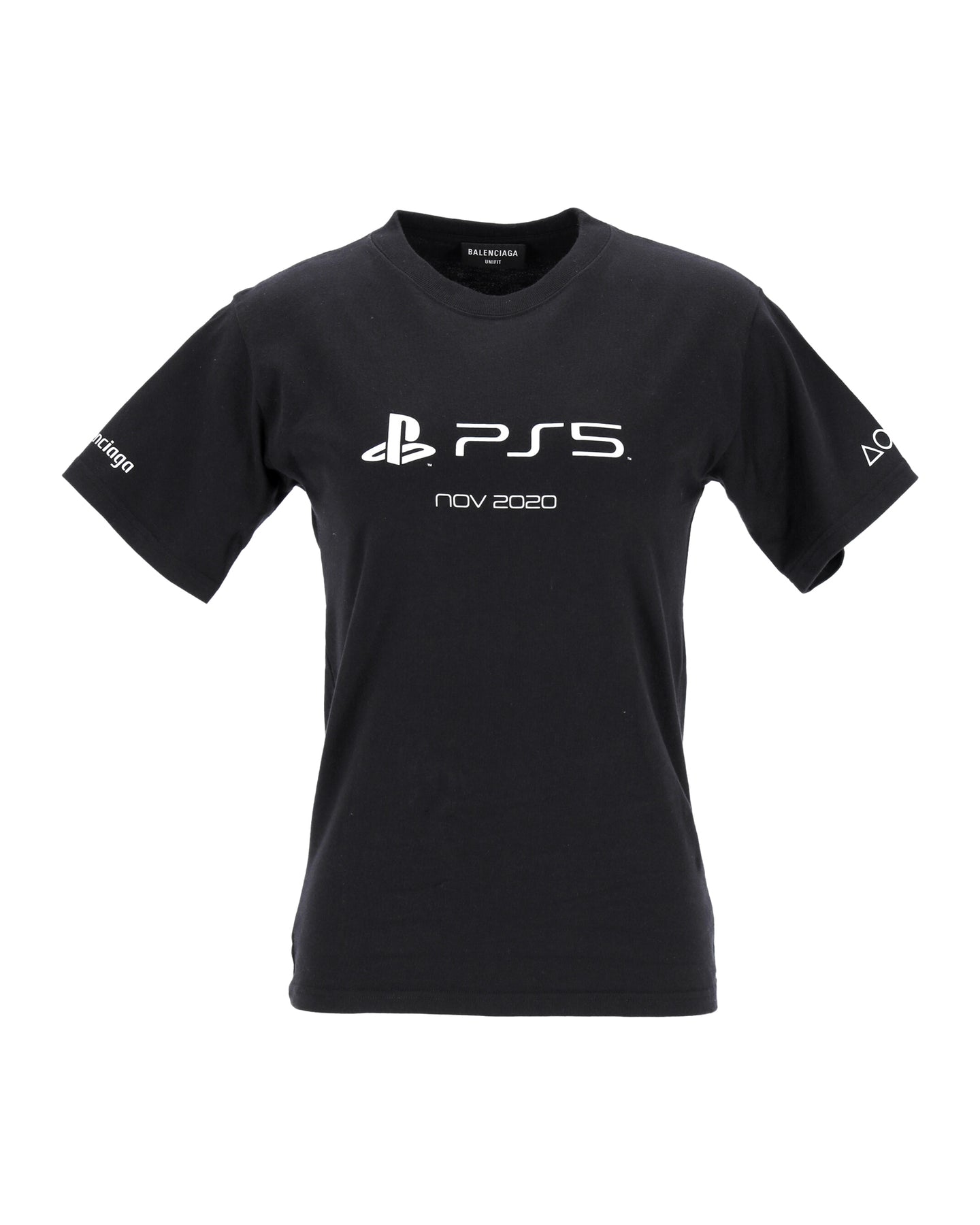 バレンシアガ　Tシャツ　PS5 Balenciaga Ps5 T-shirt In Black Cotton | ShopSimon