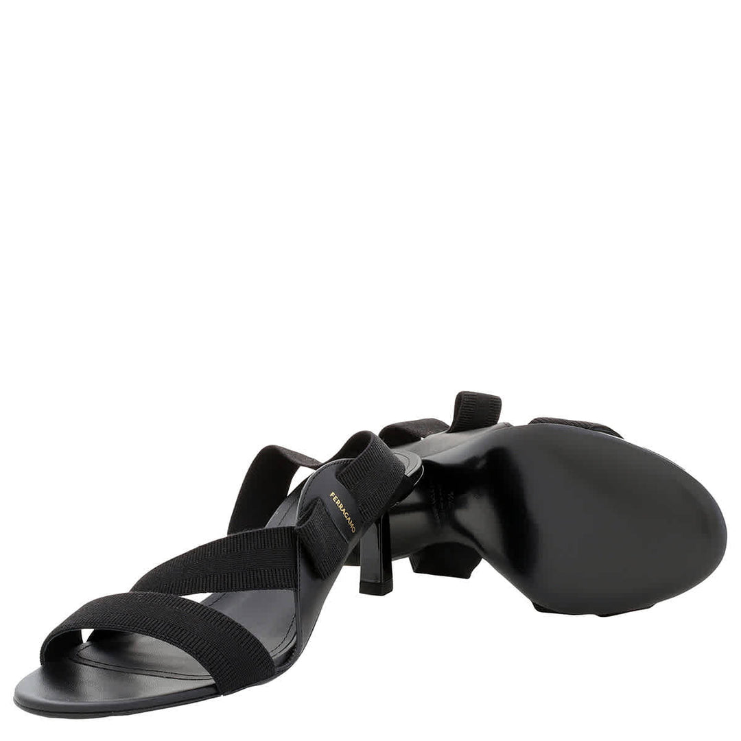 Salvatore Ferragamo Ferragamo Black Vara Bow Vale 55 Sandals
