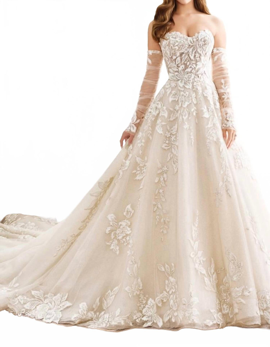 Martin Thornburg Amaryllis Wedding Gown In Diamond White