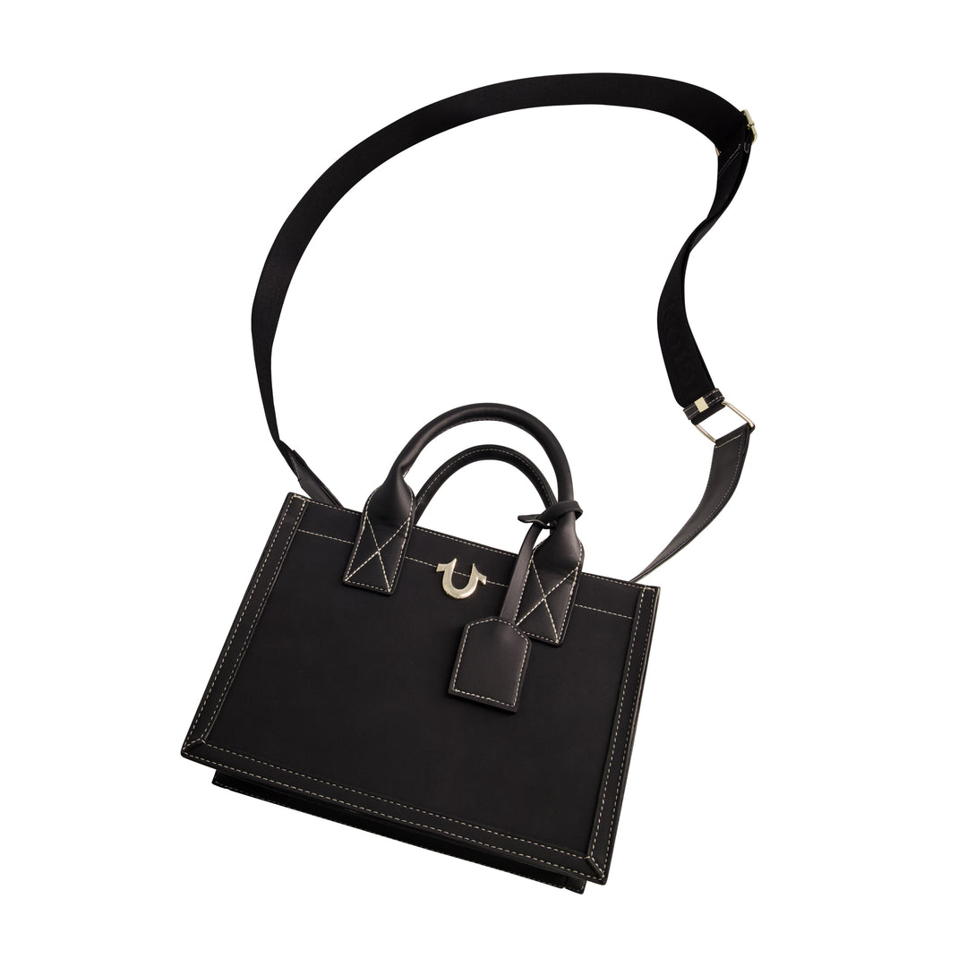 True Religion Modern Edge Suede Tote ShopSimon