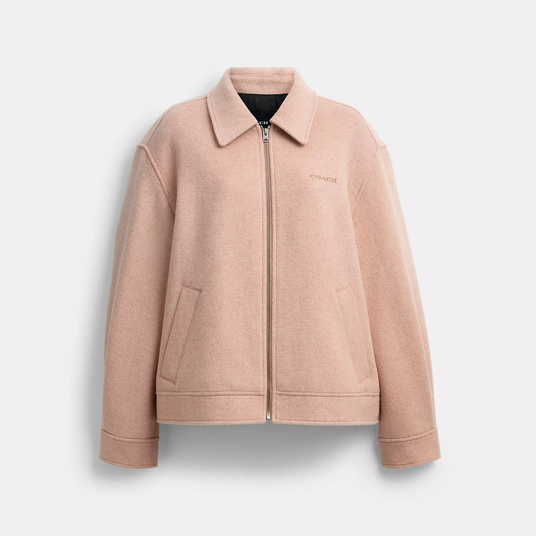 Coach Outlet Zip Front Wool Jacket | ShopSimon