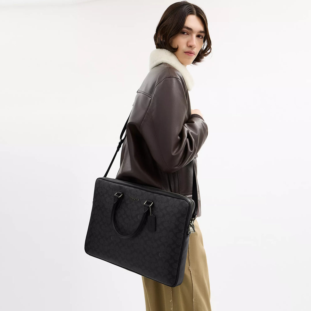 Coach Outlet Ethan Large Brief In Signature Canvas | ShopSimon