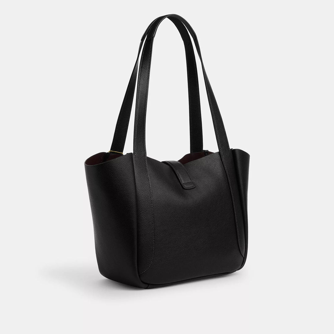 Coach Turnlock Leather Tote Black 0798-11046 | eBay