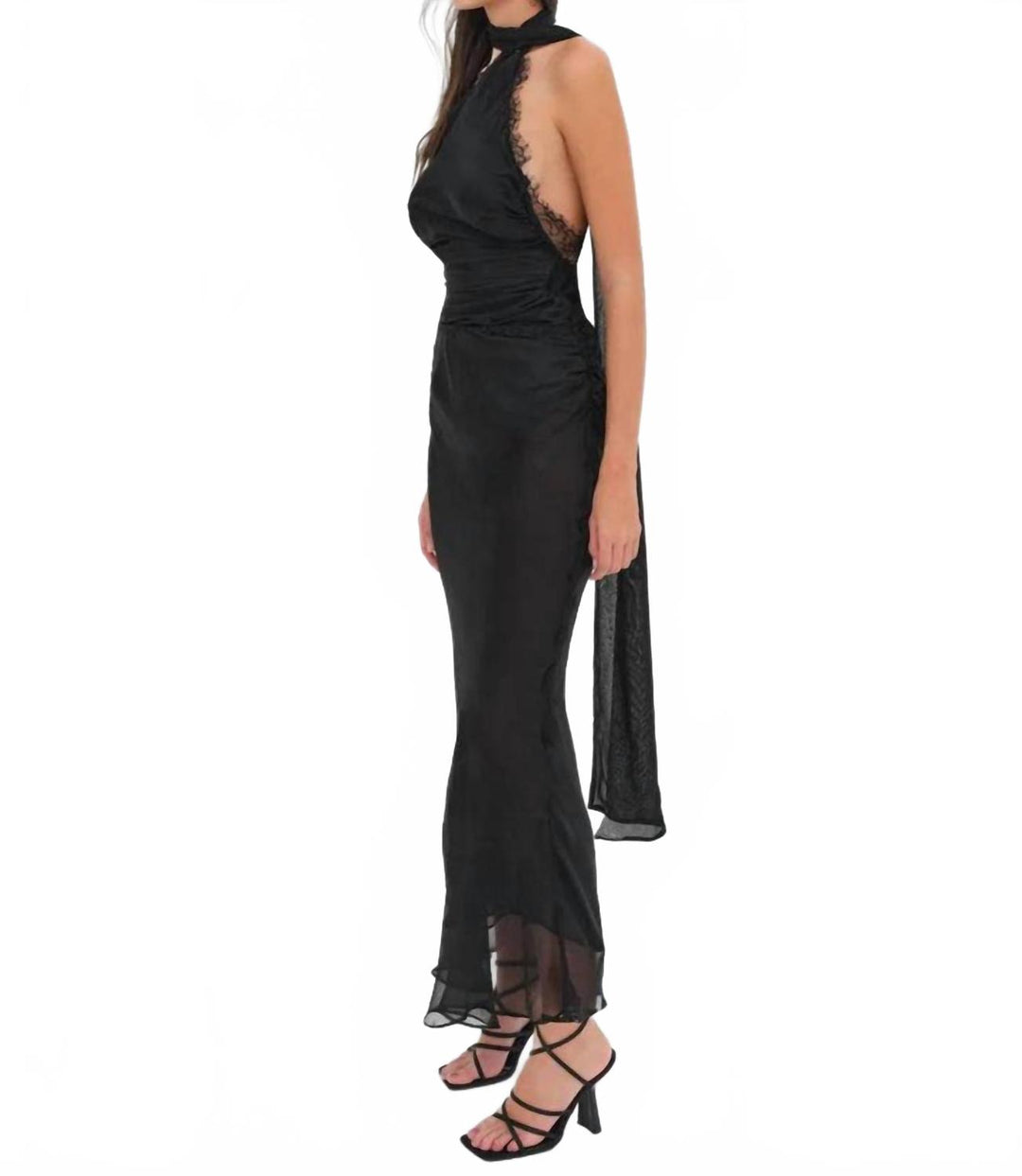 Lil Lemons By For Love and Lemons Angela Chiffon Maxi Dress In Black | ShopSimon Lil Lemons By For Love and Lemons Angela Chiffon Maxi Dress In Black | ShopSimon
