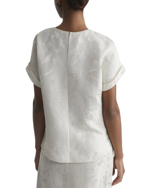 Lafayette 148 New York Cuffed Linen-blend Blouse | ShopSimon