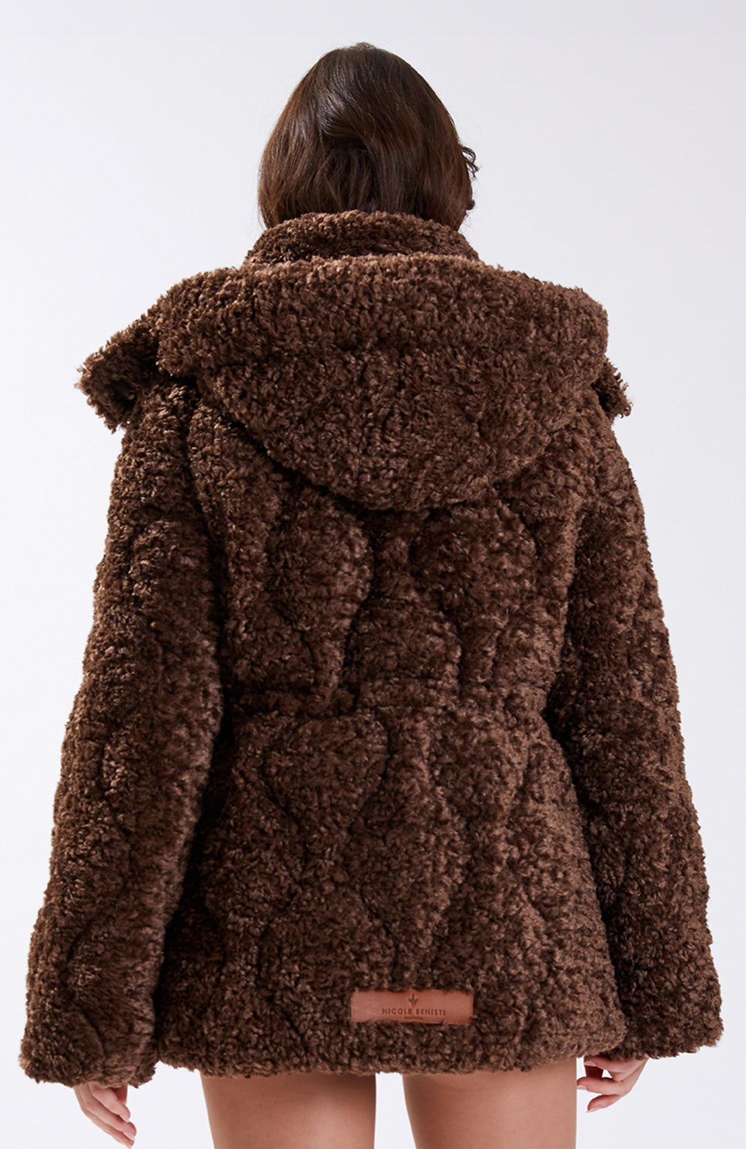 Nicole Benisti Womens Tory Oversized Shearling Jacket | ShopSimon